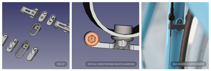 Acelane internal cable guide + mech inlays kit