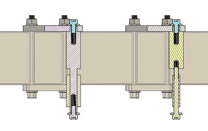 Main Pivot + Shock Eye TOWERS section view